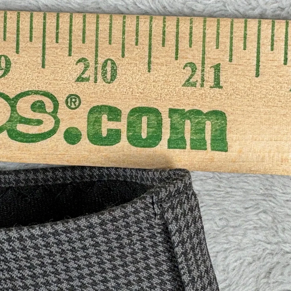 Stafford CoolMax Ecomode Gray Houndstooth Classic Wool Blend Dress Pants 42x32